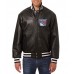 New York Rangers Varsity Leather Jacket